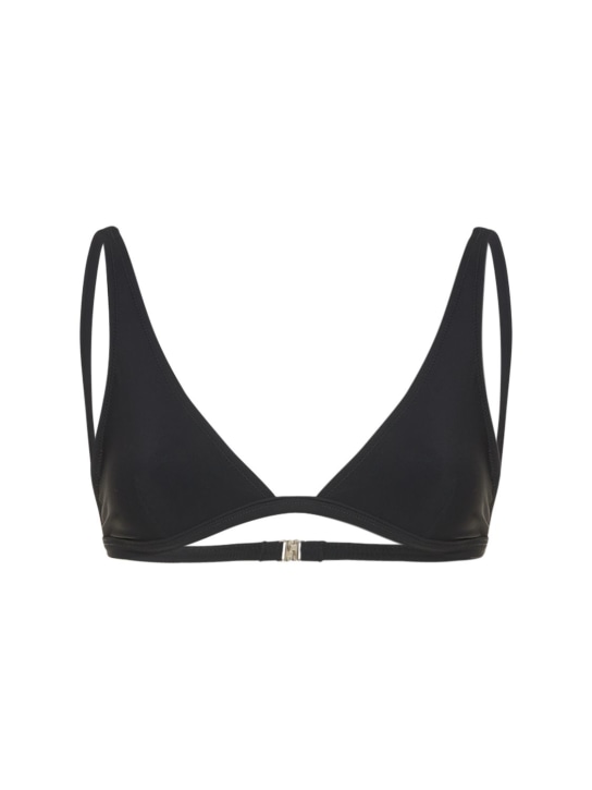 Toteme: Haut de bikini triangle - Noir - women_0 | Luisa Via Roma