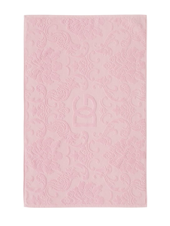Dolce&Gabbana: Tapis de bain en coton éponge - Rose - ecraft_0 | Luisa Via Roma