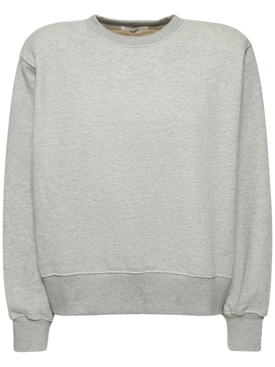 The Frankie Shop: Vanessa cotton jersey sweatshirt - Grey - women_0 | Luisa Via Roma