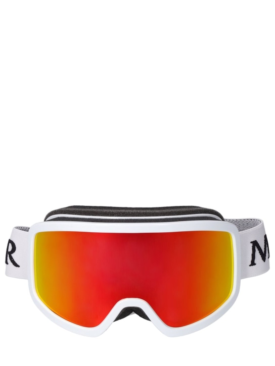 Moncler: Skischutzbrille „Terrabeam“ - White/Mirror - men_0 | Luisa Via Roma