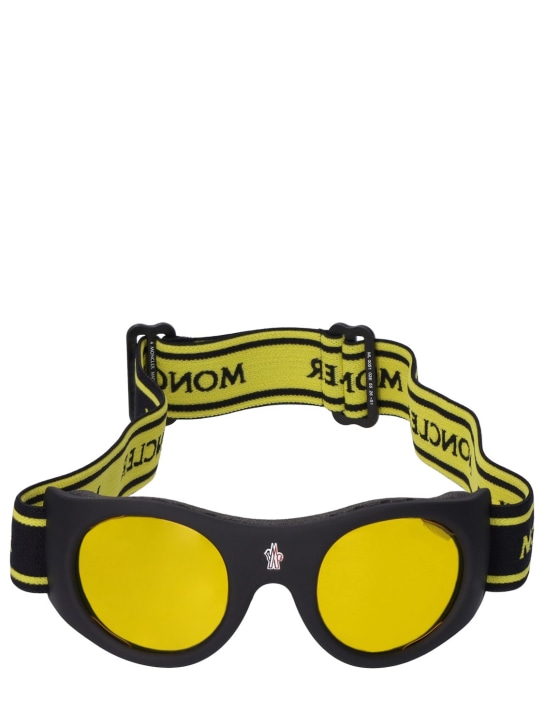 Moncler: Skischutzbrille „ML0051“ - Schwarz/ Braun - women_0 | Luisa Via Roma