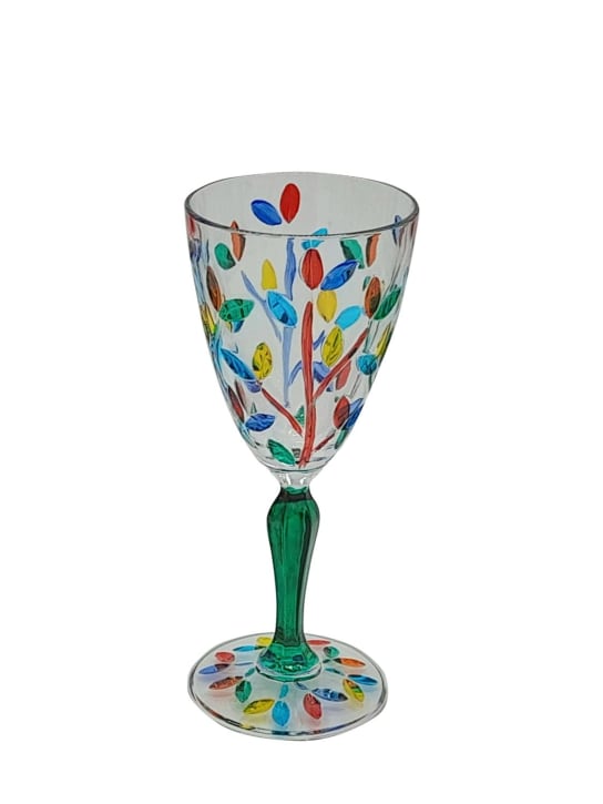 Les Ottomans: Set of 4 crystal wine glasses - Multicolor - ecraft_1 | Luisa Via Roma