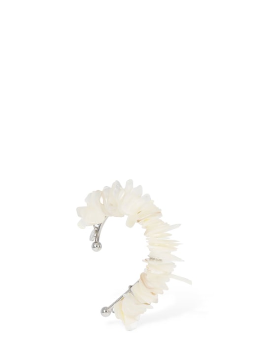 Courreges: Coral mother of pearl mono ear cuff - Pearl - men_1 | Luisa Via Roma