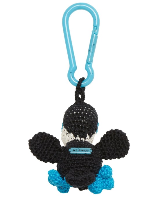 Alanui: Toucan cotton crochet key holder - Black - men_1 | Luisa Via Roma