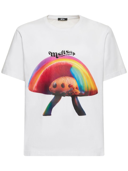 MSFTSrep: LVR Exclusive - T-shirt en coton Mushroom - Blanc - men_0 | Luisa Via Roma