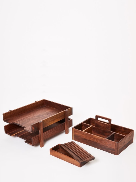 The Conran Shop: Walnut stacked tray - Brown - ecraft_1 | Luisa Via Roma