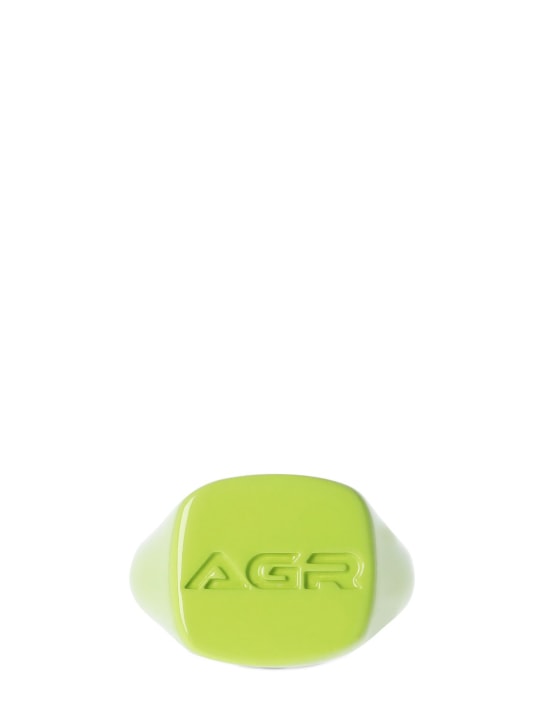 Agr: AGR x Hatton Labs safety signet ring - Green - men_1 | Luisa Via Roma