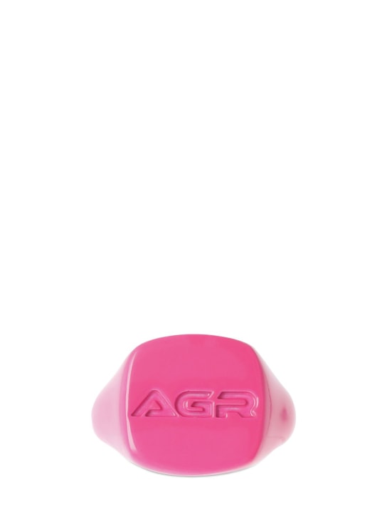 Agr: AGR x Hatton Labs safety signet ring - Pink - men_1 | Luisa Via Roma