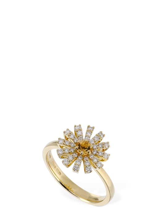 Damiani: Margherita citrine & diamond ring - Gold/Diamond - women_0 | Luisa Via Roma