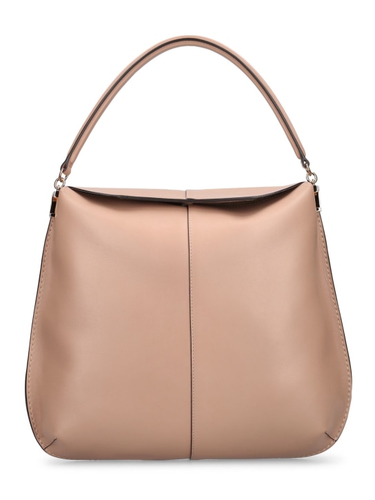 Tod's: Large TST leather tote bag - Rosa Lingerie - women_0 | Luisa Via Roma