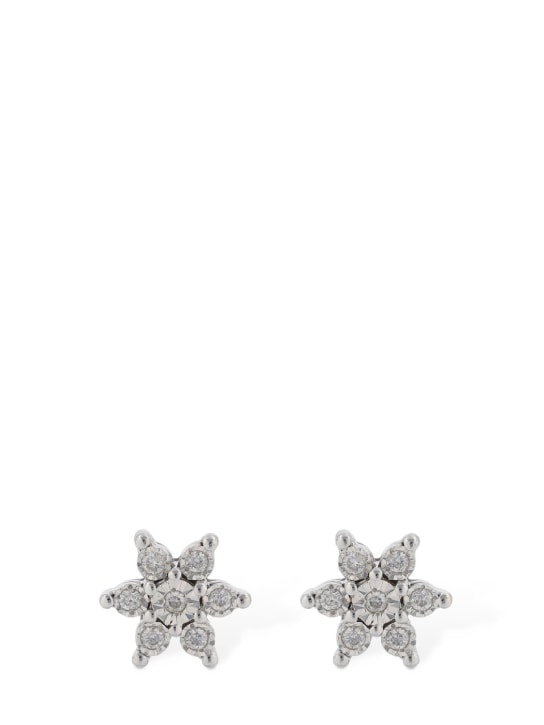 Bliss: Boucles d'oreilles en diamants et or 18 K Elisir - Silver/Diamond - women_0 | Luisa Via Roma