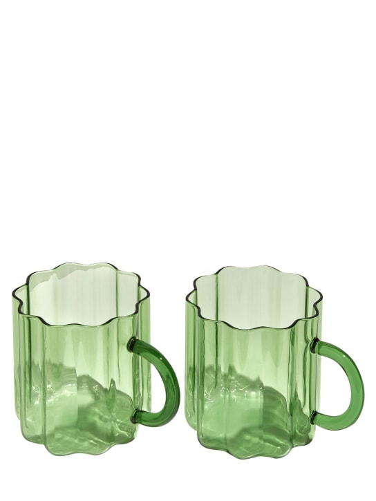 FAZEEK: Set of 2 Wave mugs - Green - ecraft_0 | Luisa Via Roma
