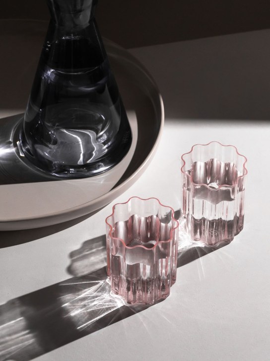 FAZEEK: Wave玻璃杯2个套装 - 粉色 - ecraft_1 | Luisa Via Roma