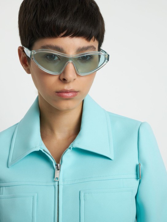 Zimmermann: Coaster cat-eye acetate sunglasses - Mint - women_1 | Luisa Via Roma