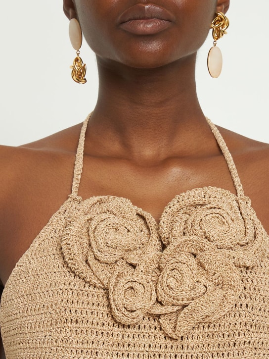 Destree: Sonia Flower earrings - White/Gold - women_1 | Luisa Via Roma