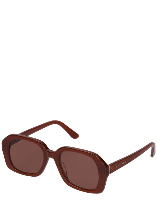 Velvet Canyon: Le Classique oversize acetate sunglasses - Chocolate/Brown - men_1 | Luisa Via Roma