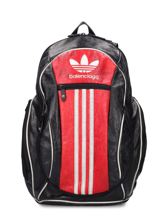 Balenciaga: Adidas S backpack - Black/Tomato - men_0 | Luisa Via Roma