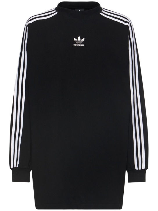 Balenciaga: Adidas oversize t-shirt - Black/White - women_0 | Luisa Via Roma