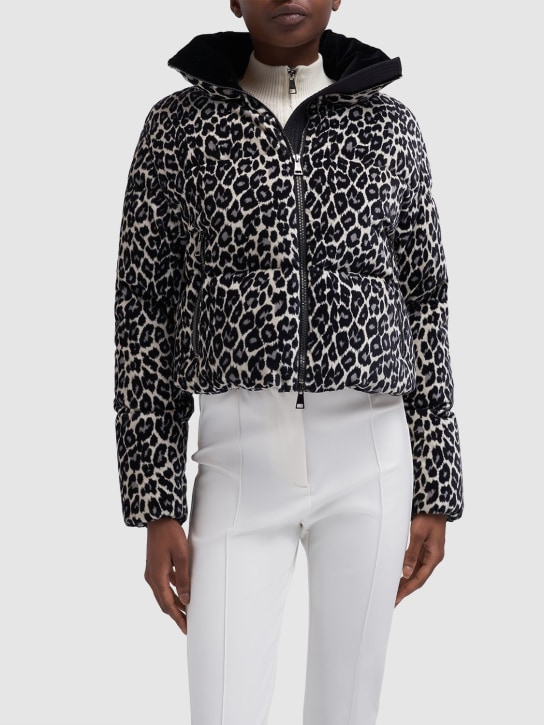 Moncler: Sebou short cotton down jacket - Black/White - women_1 | Luisa Via Roma
