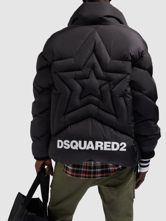 Dsquared2: 로고 스타 다운 재킷 - 블랙 - men_1 | Luisa Via Roma