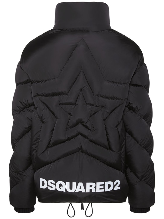 Dsquared2: 로고 스타 다운 재킷 - 블랙 - men_0 | Luisa Via Roma
