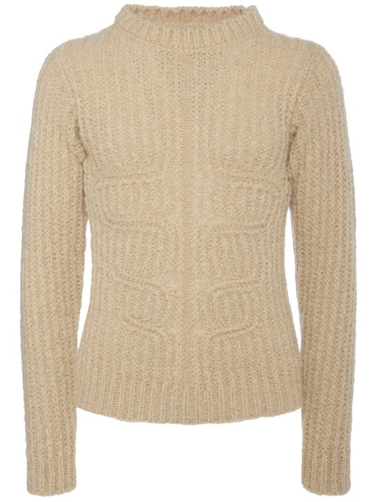 Dsquared2: Sweater aus Gerippter Wollmischung - Desert Tan - men_0 | Luisa Via Roma
