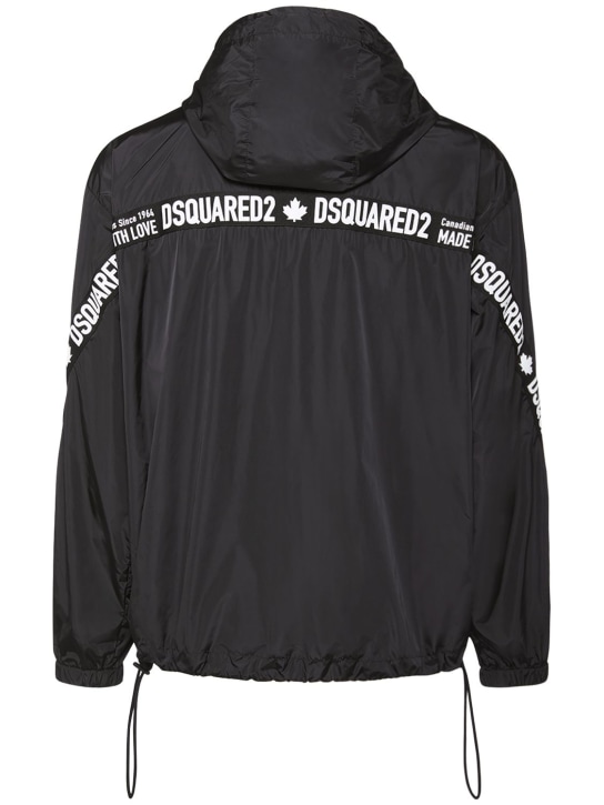 Dsquared2: Logo nylon track jacket - Black - men_0 | Luisa Via Roma