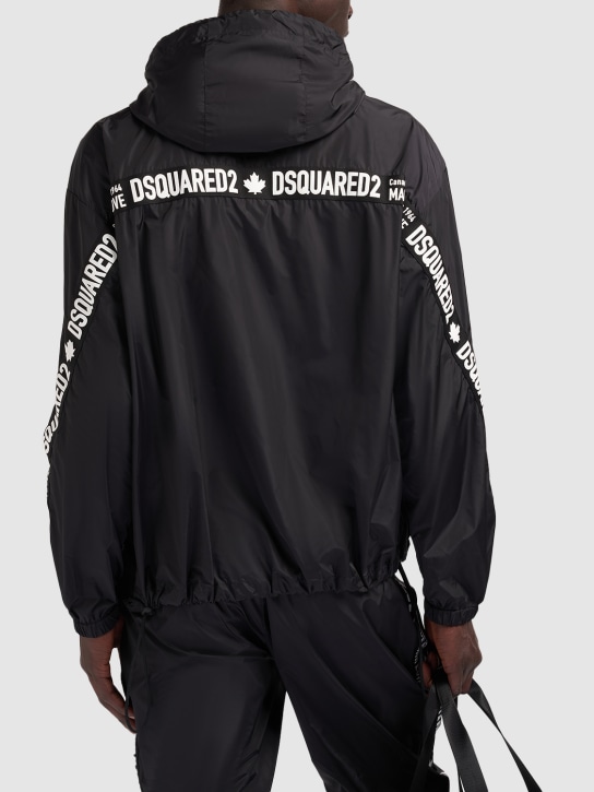 Dsquared2: Logo nylon track jacket - Black - men_1 | Luisa Via Roma