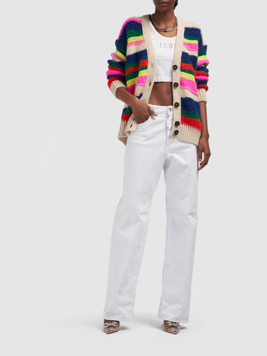 Dsquared2: Multicolor stripe knit cardigan - women_1 | Luisa Via Roma
