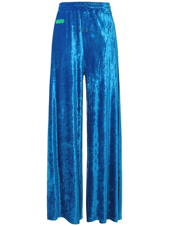 Dsquared2: Chenille jogger pants - Blue - women_0 | Luisa Via Roma