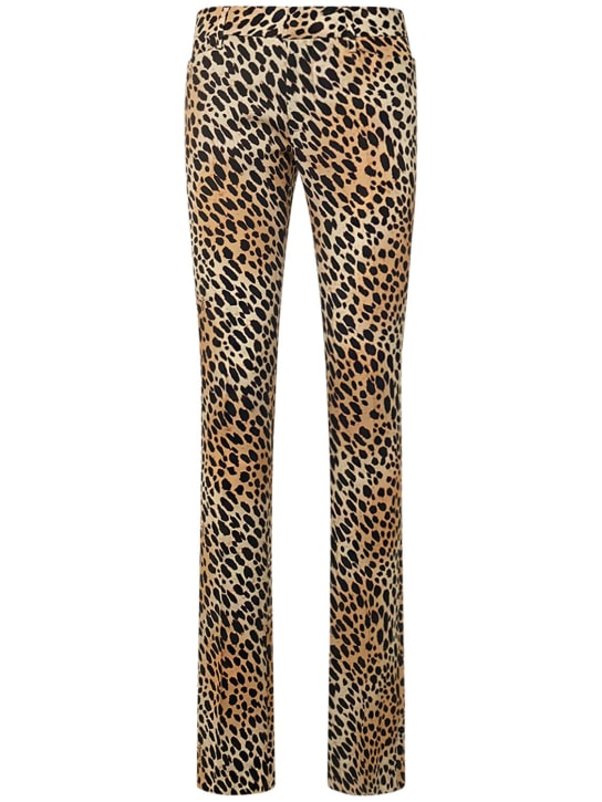 Dsquared2: Leopard print low waisted pants - women_0 | Luisa Via Roma