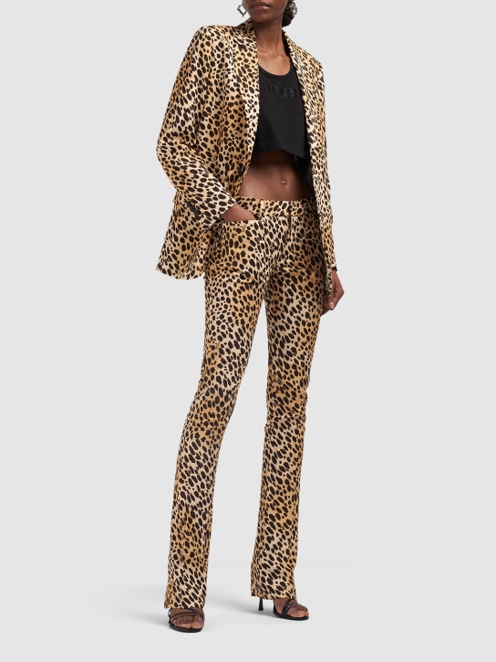 Dsquared2: Leopard print low waisted pants - women_1 | Luisa Via Roma