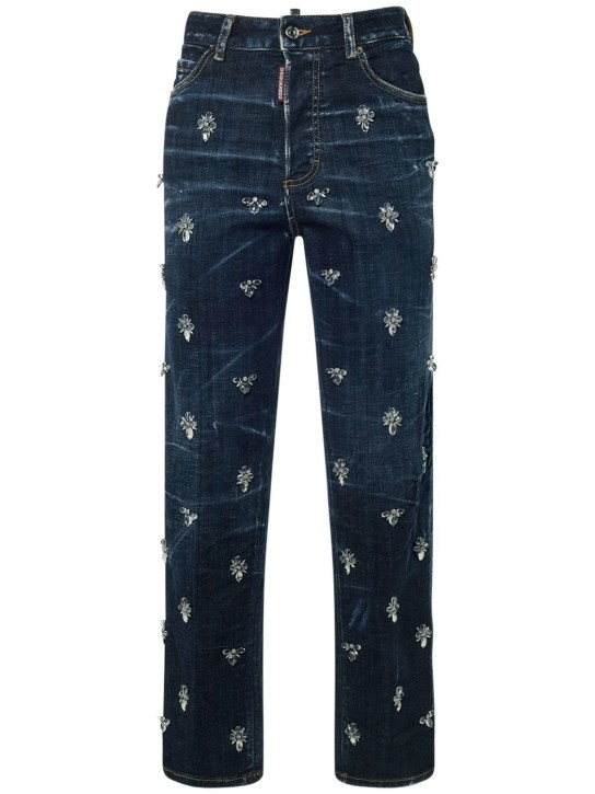 Dsquared2: Jeans de pierna ancha con decoraciones - women_0 | Luisa Via Roma