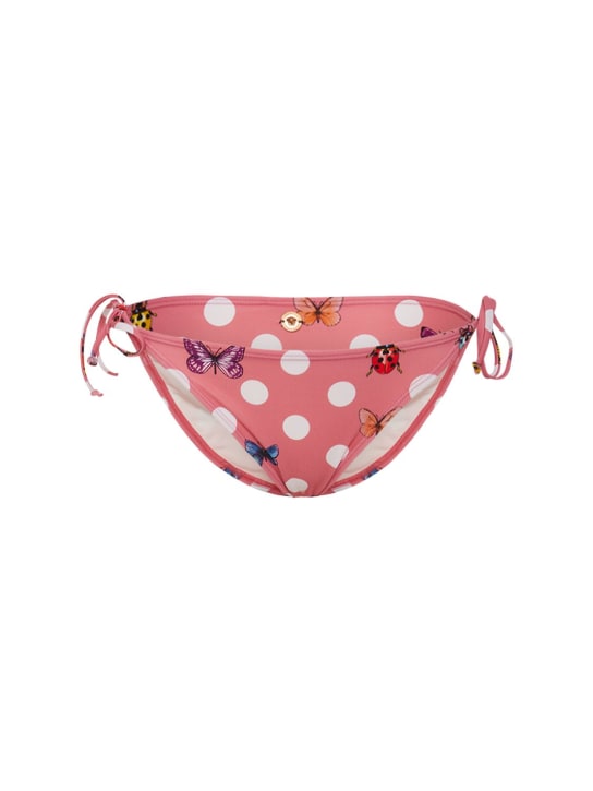 Versace: Butterfly printed bikini bottoms - Multicolor - women_0 | Luisa Via Roma