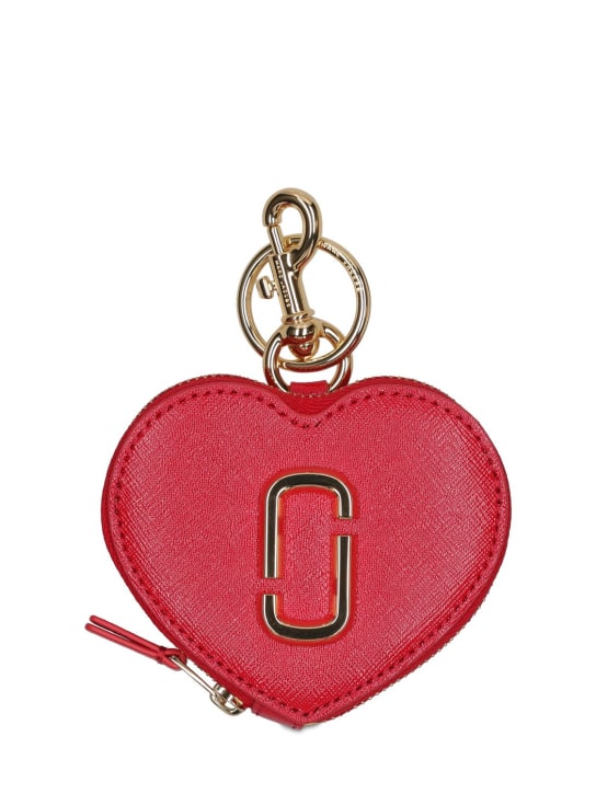 Marc Jacobs: The Heart leather pouch - True Red - women_0 | Luisa Via Roma
