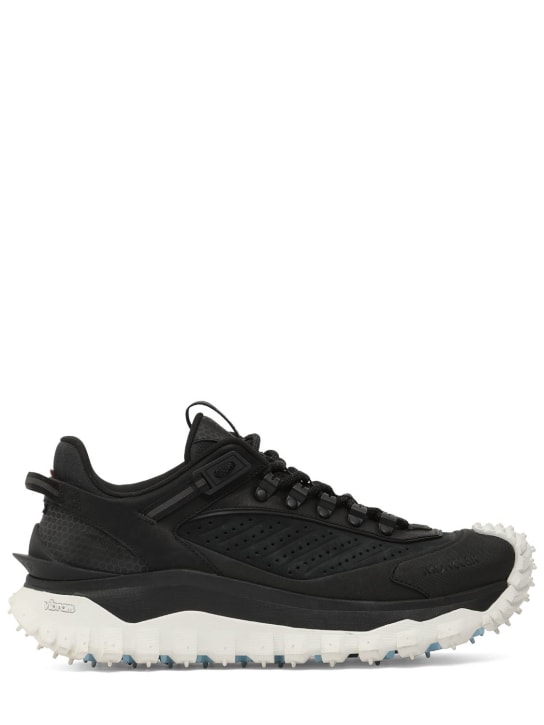 Moncler: Trailgrip GTX leather sneakers - Black - men_0 | Luisa Via Roma