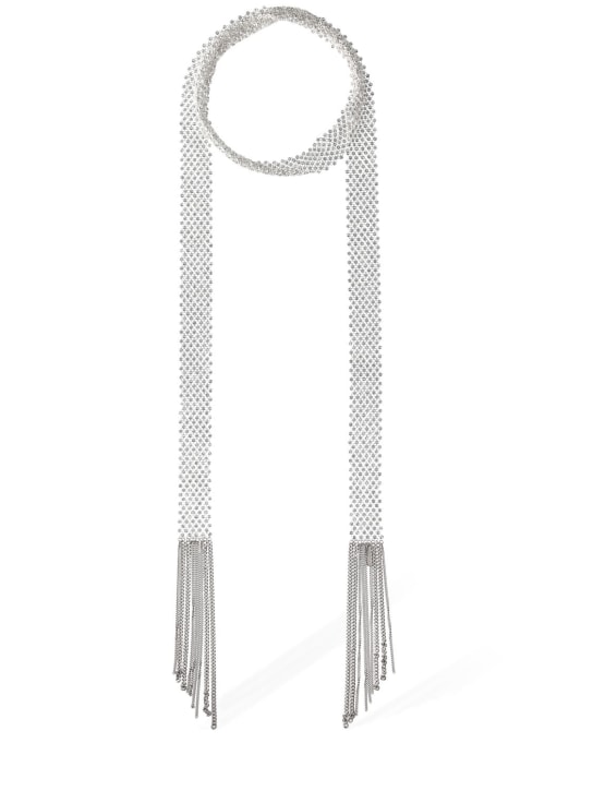 Isabel Marant: Schal-Halskette „Dazzle“ - Silber/Kristall - women_0 | Luisa Via Roma