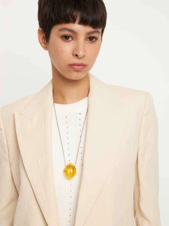 Isabel Marant: Bubble collar necklace - Honey/Silver - women_1 | Luisa Via Roma