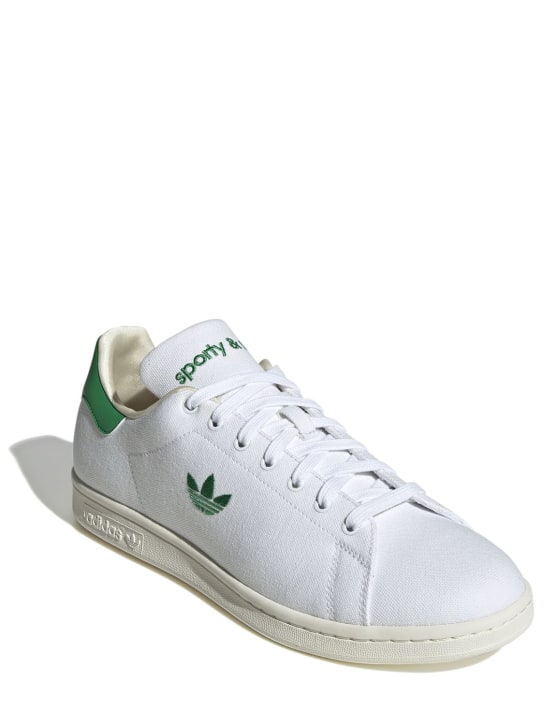 adidas Originals: Sneakers Sporty and Rich Stan Smith - Blanco/Verde - women_1 | Luisa Via Roma