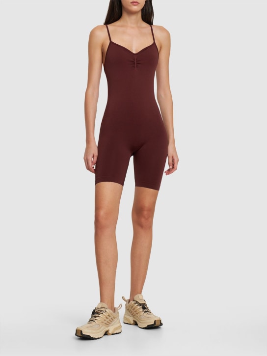 Prism Squared: Spirited short jumpsuit - Brown - women_1 | Luisa Via Roma