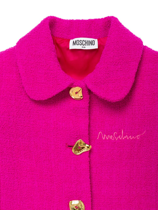 Moschino: Bouclé jacket - Fuchsia - kids-girls_1 | Luisa Via Roma
