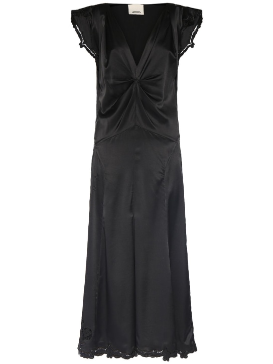Isabel Marant: Jordina sleeveless silk maxi dress - Black - women_0 | Luisa Via Roma