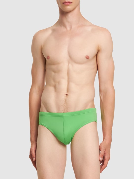 Dsquared2: Logo泳裤 - 绿色/粉色 - men_1 | Luisa Via Roma