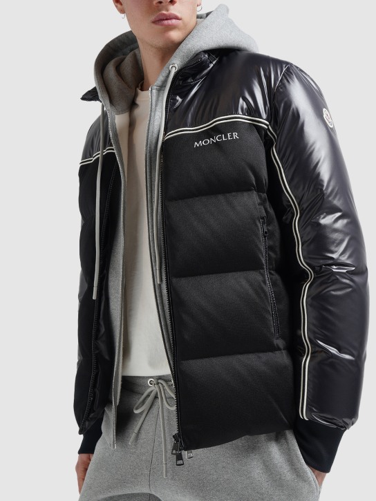 Moncler: Michael nylon down jacket - Black - men_1 | Luisa Via Roma