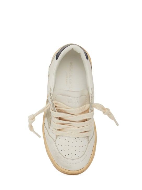Golden Goose: Ballstar leather lace-up sneakers - White - kids-girls_1 | Luisa Via Roma