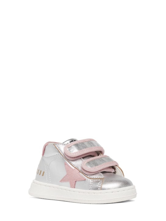 Golden Goose: Sneakers aus Leder „June“ - Silber/Pink - kids-girls_1 | Luisa Via Roma