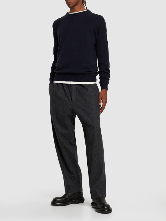 Jil Sander: Boxy cashmere sweater - Black - men_1 | Luisa Via Roma