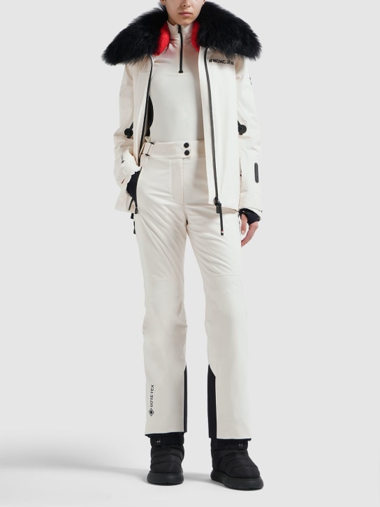 Moncler Grenoble: High Performance tech ski pants - White - women_1 | Luisa Via Roma
