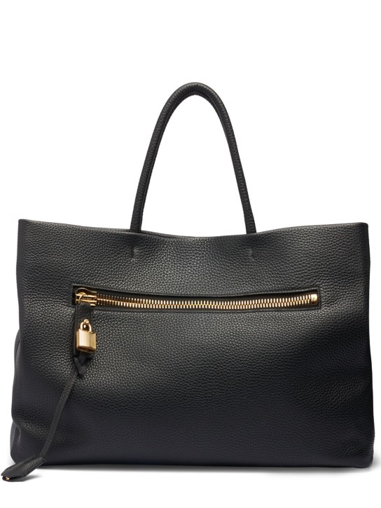 Tom Ford: Large Alix leather tote bag - Black - women_0 | Luisa Via Roma