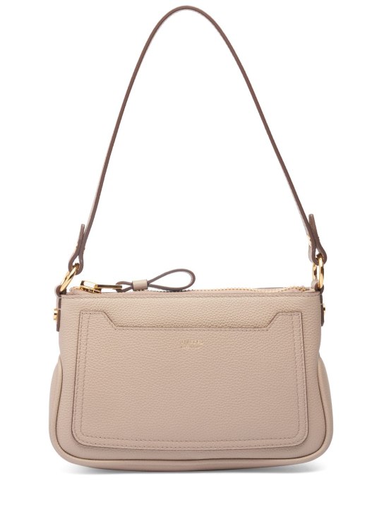 Tom Ford: Mini Jennifer grain leather bag - Silk Taupe - women_0 | Luisa Via Roma